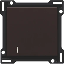 Niko Afwerkingsset met lens voor enkelvoudige schakelaar of drukknop, dark brown coated - 124-60005