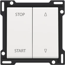 Niko Afwerkingsset voor elektrisch gescheiden rolluikschakelaar, white coated - 154-65905