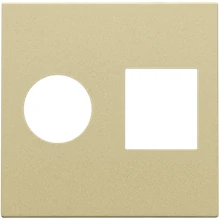 Niko Set de finition pour connexion coaxiale simple et connexion réseau RJ45, couleur gold coated - 221-65702