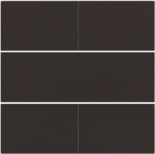 Niko Afwerkingsset voor 4-voudige potentiaalvrije drukknop 24 V, dark brown coated - 124-40050