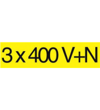 Catu - Rectangle autocollant 3 X 40 - At3X400V+N