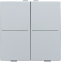 Niko Tweevoudige toets voor draadloze schakelaar of drukknop met 4 bedieningsknoppen, sterling coated - 121-00007