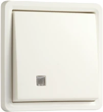 Niko Hydro Spuitwaterdichte tweepolige controleschakelaar 10 AX/250 Vac met transparant venster en met schroefklemmen, exclusief verlichtingselementen, wit - 701-37200