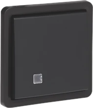 Niko Hydro Spuitwaterdichte tweepolige controleschakelaar 10 AX/250 Vac met transparant venster en met schroefklemmen, exclusief verlichtingselementen, zwart - 761-37200