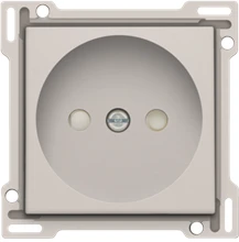 Niko Afwerkingsset voor stopcontact zonder aarding met beschermingsafsluiters, inbouwdiepte 21 mm, light grey - 102-66501