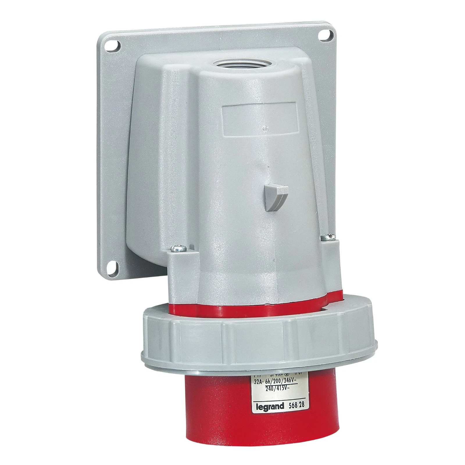 Legrand Socle de connecteur en saillie CEE P17 Tempra 32 A 400 V 3P+N+T IP66/67 rouge 6h - 056828