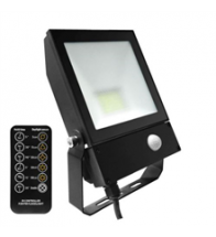 Integratech - Led Floodlight Qt 20W 3000K Zwart  - Qtfl203Pir