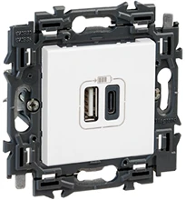 Legrand Valena next contactdoos 2xusb type a+c - 741536