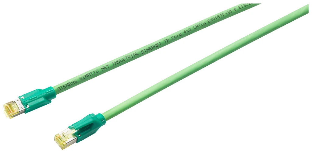 Siemens cordon de brassage cuivre Ethernet industriel RJ45/RJ45 CAT 6A 0,5m vert - 6XV1870-3QE50