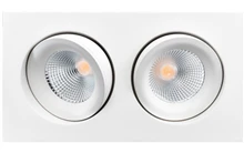 Sg lighting Projecteur encastré double LED 3000K blanc dimmable IP44 - 902591