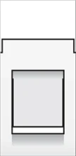 Niko Aansluitmodule 22,5 x 45 voor het inpassen van een RJ-connector in een stopcontact of installatiekanaal. Kleur: wit  - 101-65250