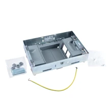 Legrand Inbouwframe met lege inbouwunits 2x4 modules - voor dekselset markeerrand - voor verticale plaatsing (Mosaic) - verhoogde vloer met afschermkappen - 088123