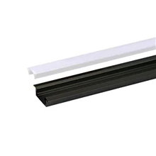Integratech Ledstrips Profiel rsl7 zwart 2m matte pl - RSL7B-M2