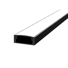 Integratech Ledstrips Profiel slw8 zwart 2m matte pl - SLW8B-M2
