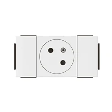 Legrand Mosaic linkcontactdoos 2p+a vlak - 077101L