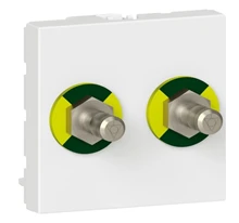 Legrand Mosaic dubbele equipotentiaal-contactdoos- 2 modules antimicrobieel - 078760L