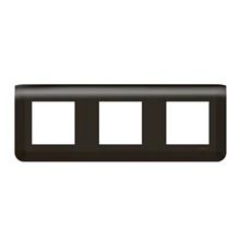 Legrand Mosaic plaque 3x2 modules noir entraxe 71mm horizontal - 079046L
