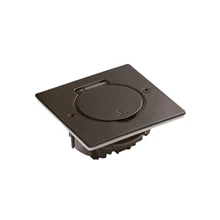 Legrand Vierkante vloerdoos uit te rusten met 1 mechanisme Mosaic 2 modules - Geborsteld bruin staal - 089750