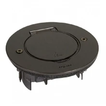 Legrand Platine de sol ronde 2 modules acier brun brossé IP44 IK08 - 089751
