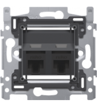 Niko 2 RJ45-aansluitingen UTP Cat. 6 met schroefbevestiging - 170-66362