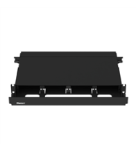 Panduit Opticom 19" rack glasvezelpatchkast 1U staal zwart tot 4 FAP/ADA - 61305687523