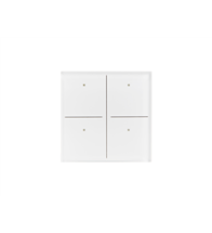 Velbus Module de commande en verre 4 touches blanc pour domotique - VMBGP4-W-20