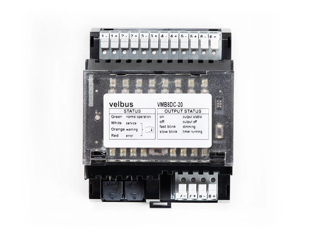 Velbus 8-kanaals 0-10 V universele dimmer - VMB8DC-20