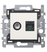 Niko Aansluiting coax + rj45 utp - 101-66158
