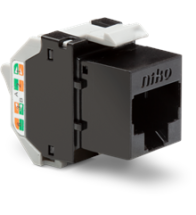 Niko Onafgeschermde RJ45-connector UTP Cat. 5E, klaar voor PoE++, voor bandbreedtes tot 100MHz - 650-45052