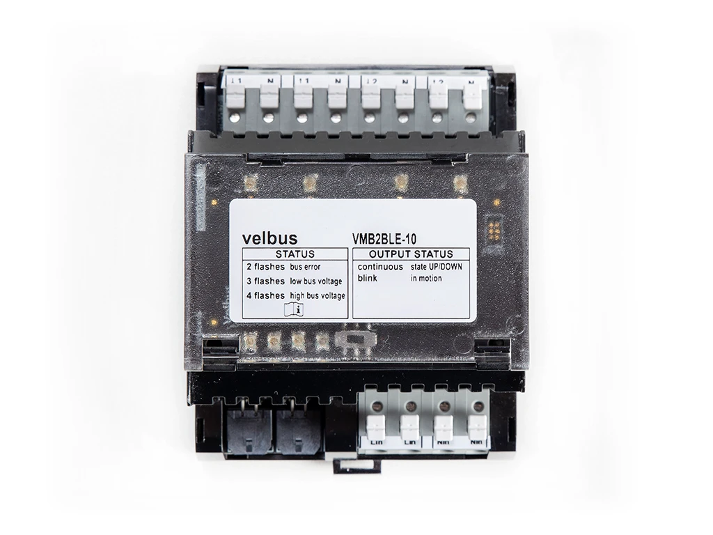 Velbus 2-kanaals rolluiksturingsmodule - VMB2BLE-10