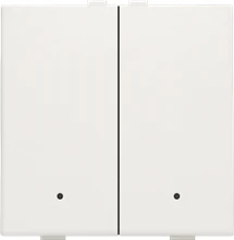 Niko Tweevoudige drukknop met leds en comfortsensoren voor Niko Home Control, white - 101-52202