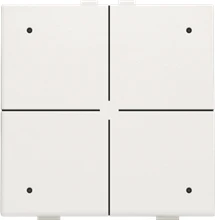 Niko Viervoudige drukknop met leds en comfortsensoren voor Niko Home Control, white - 101-52204