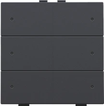 Niko Zesvoudige drukknop met leds en comfortsensoren voor Niko Home Control, anthracite coated - 122-52206