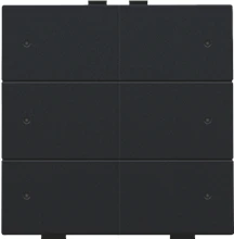 Niko Zesvoudige drukknop met leds en comfortsensoren voor Niko Home Control, black coated - 161-52206