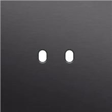 Niko Plaque de recouvrement simple, pour des fonctions de commutation double, couleur Niko Toggle alu black brushed - 224-57102