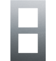 Niko Afdekplaat tweevoudig verticaal aluminium grijs mat IP20 - 226-76200