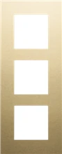 Niko Drievoudige afdekplaat 60mm verticaal Pure alu gold brushed - 227-76300