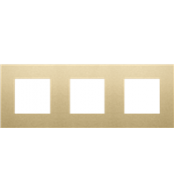 Niko Drievoudige afdekplaat 71mm Pure alu gold brushed - 227-76700