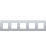 Niko vijfvoudige afdekplaat 71mm intense sterling coated- 132-76005