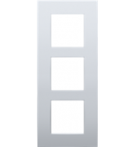 Niko Drievoudige afdekplaat, 60 mm centerafstand, verticaal, Niko Intense sterling coated - 132-76300