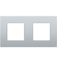 Niko Tweevoudige afdekplaat met 71 mm centerafstand, Intense sterling coated - 132-76800