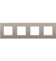 Niko viervoudige afdekplaat 71 mm intense bronze coated - 134-76400