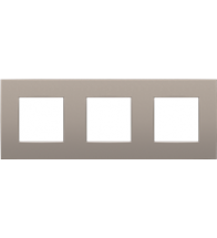 Niko Drievoudige afdekplaat, 71 mm centerafstand, Niko Intense bronze coated - 134-76700