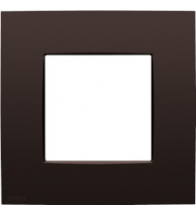 Niko Enkelvoudige afdekplaat, Niko Intense dark brown coated - 135-76100