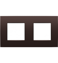 Niko Tweevoudige afdekplaat met 71 mm centerafstand, Intense dark brown coated - 135-76800