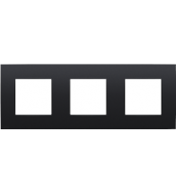 Niko Drievoudige afdekplaat, 71 mm centerafstand, Niko Intense matt black coated - 136-76700