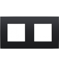 Niko Tweevoudige afdekplaat met 71 mm centerafstand, Intense matt black coated - 136-76800