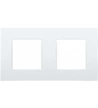 Niko Tweevoudige afdekplaat met 71 mm centerafstand, Intense lunar white coated - 137-76800