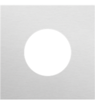 Niko Plaque de recouvrement simple, pour 1 prise de courant, Niko Rocker et Niko Toggle, alu grey brushed - 155-74101