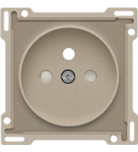 Niko Afwerkingsset voor stopcontact met penaarde en beschermingsafsluiters, voor Niko Rocker en Niko Toggle, champagne coated - 157-74001